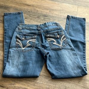 Inc Denim Jeans pull on size (S)  Button pull on stretch skinny leg regu…
